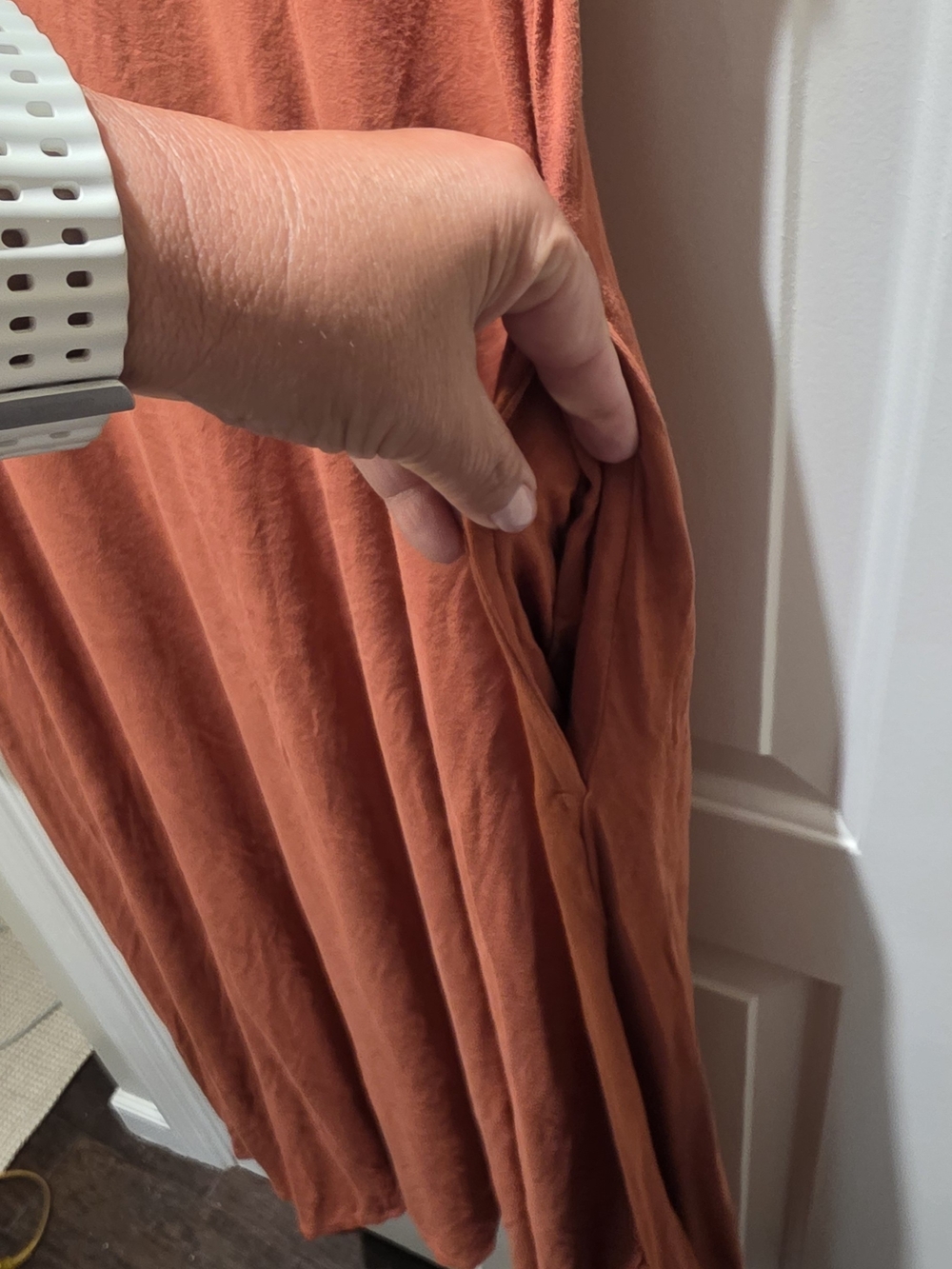 Ava & Viv Rust Orange Sleeveless Maxi Tank - Picture 4 of 5